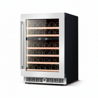BALANS JC-130WD Dual Zone Wine Cooler | 34 Bottle Built-In Stainless Steel Wine Refrigerator