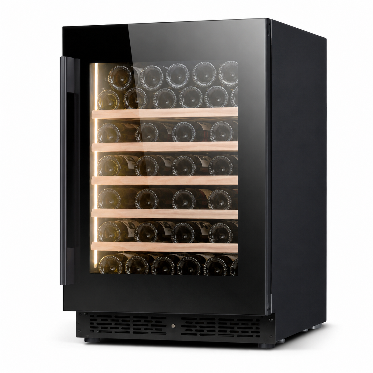 BALANS JC-130WS Premium Stainless Steel Wine Cooler Refrigerator 41 Bottles with Low-E Glass Door