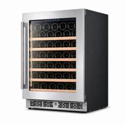 BALANS JC-130WS Premium Stainless Steel Wine Cooler Refrigerator 41 Bottles with Low-E Glass Door