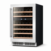BALANS JC-140WD Premium Stainless Steel Dual-Zone Wine Cooler Refrigerator 45 Bottles with Low-E Glass Door