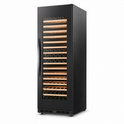 BALANS JC-325WS Black Wine Cooler Refrigerator 325L 112 Bottle Storage with Beech Wood Shelves