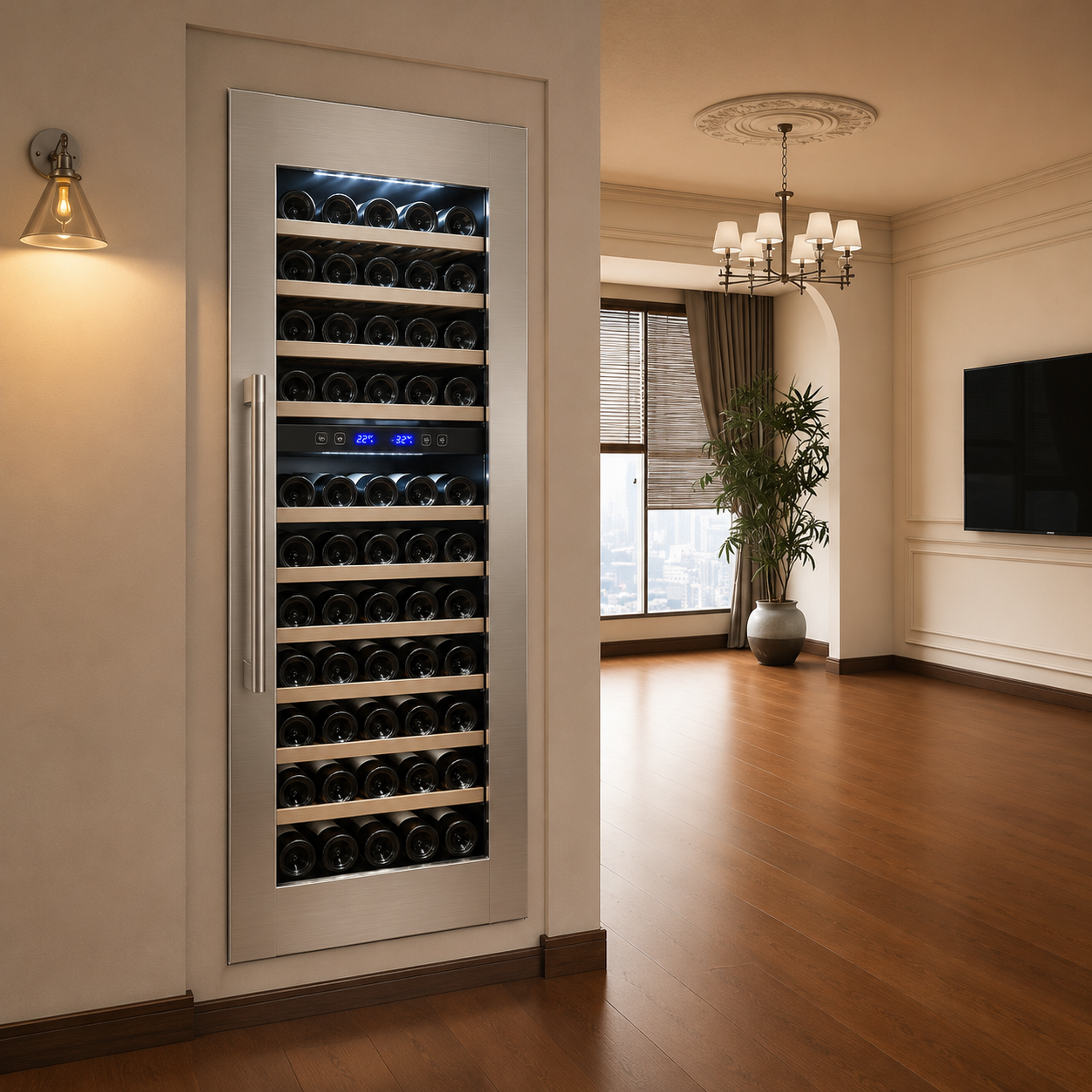 BALANS JC-350WD 325L Built-In Dual Zone Wine Cabinet | 68 Bottle Wine Cooler