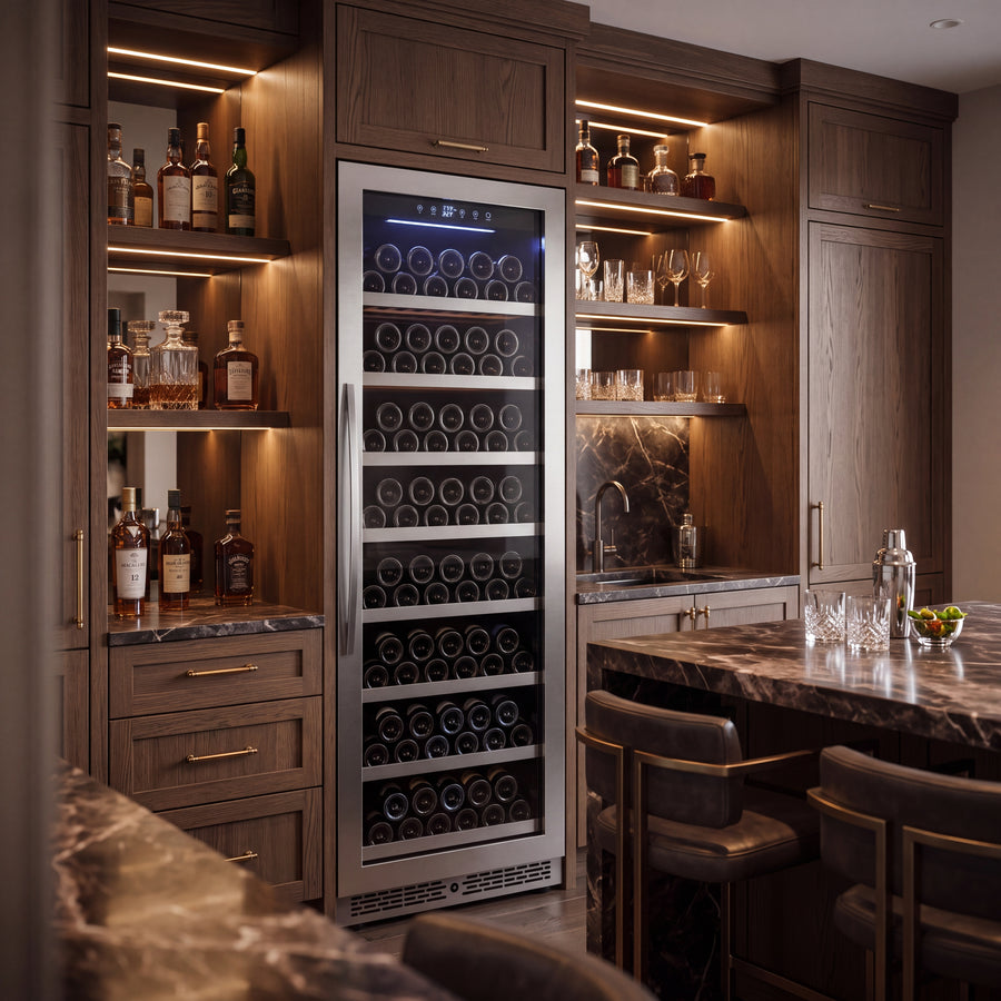 BALANS JC-465WS 450L Built-In Wine Cooler – 110-Bottle Single-Zone Wine Refrigerator