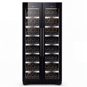 BALANS JC-608WDA side-by-side dual-zone wine refrigerator front view