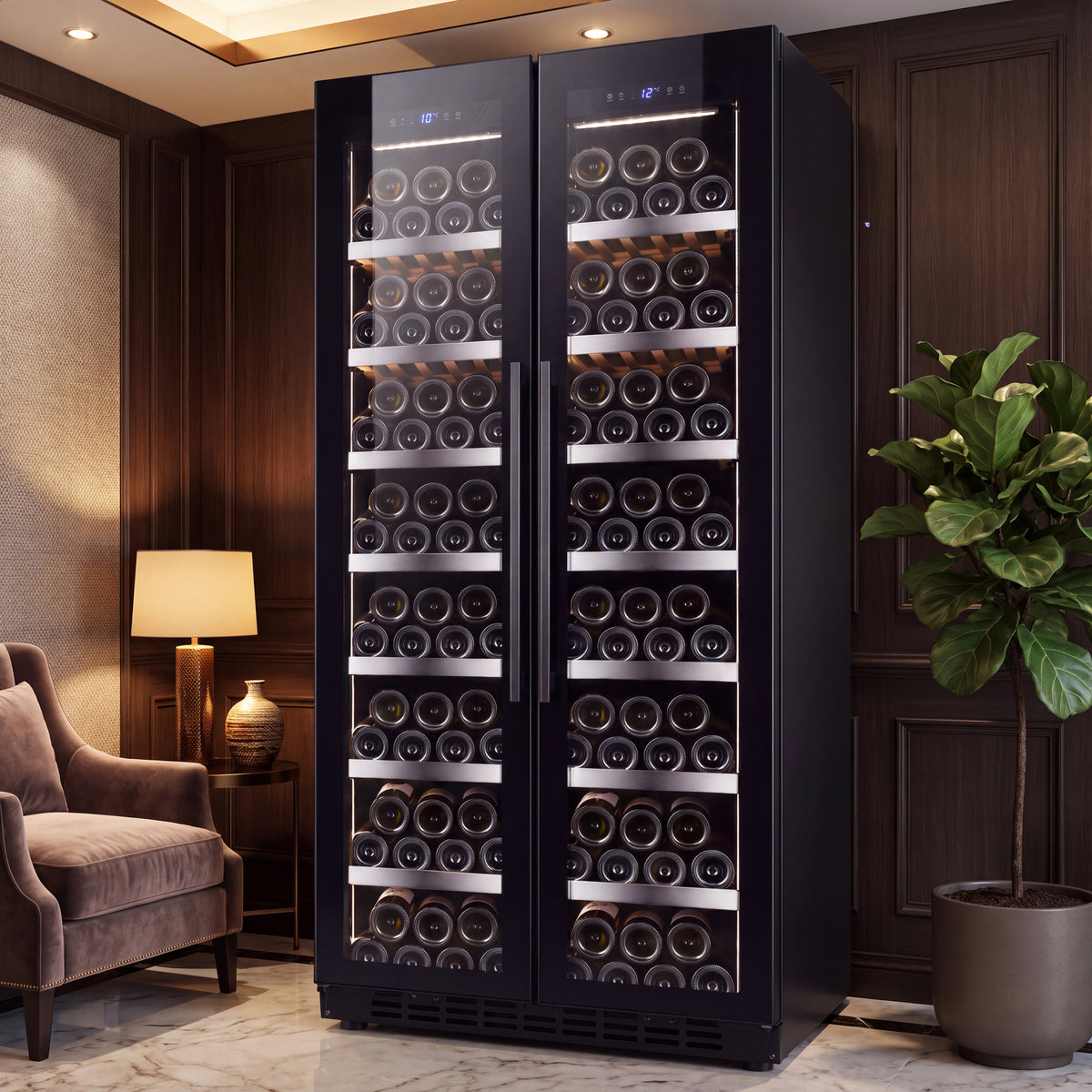 BALANS JC-608WDA 475L dual-zone wine cooler 183 bottle capacity