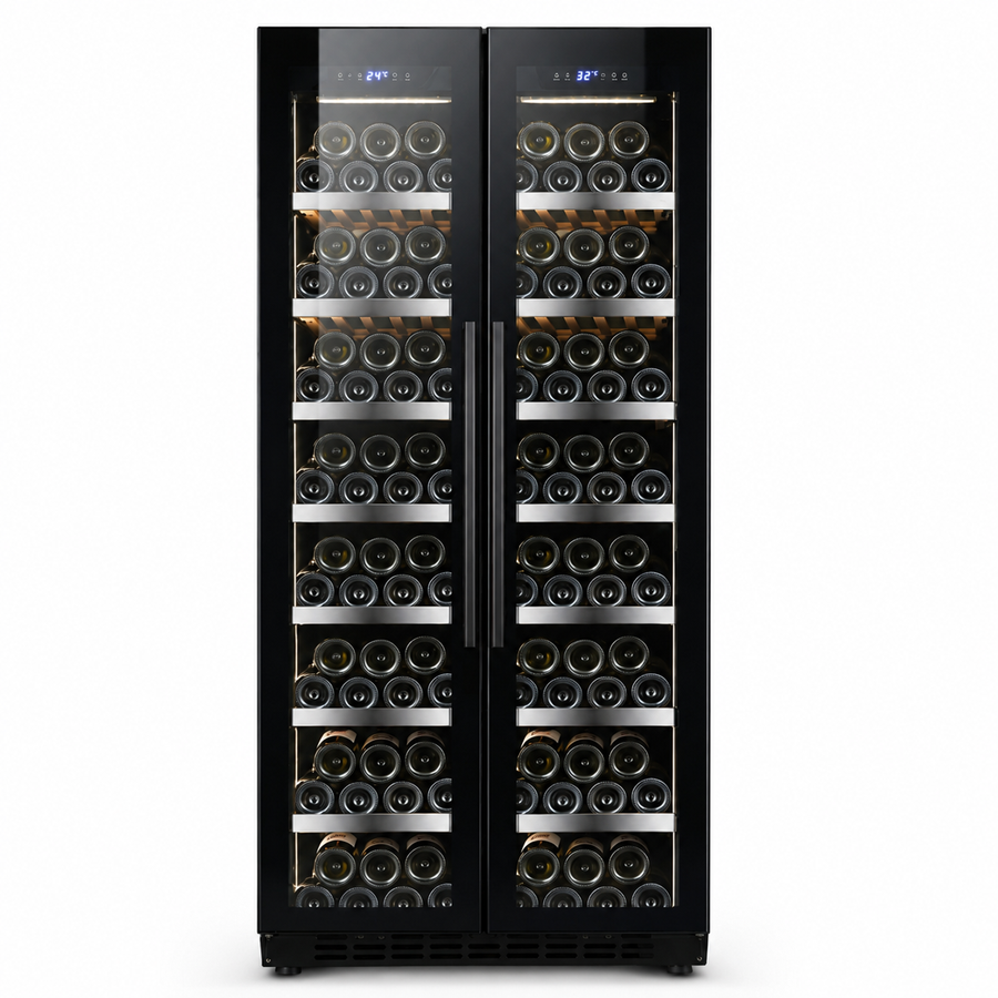 BALANS JC-608WDA Dual Zone Wine Cooler | 183 Bottle Stainless Steel Wine Cooler