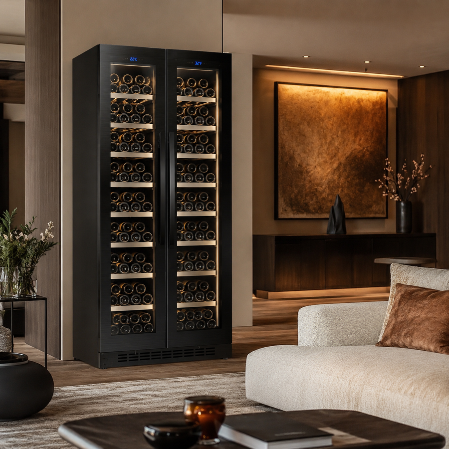 BALANS JC-608WDA Dual Zone Wine Cooler | 183 Bottle Stainless Steel Wine Cooler