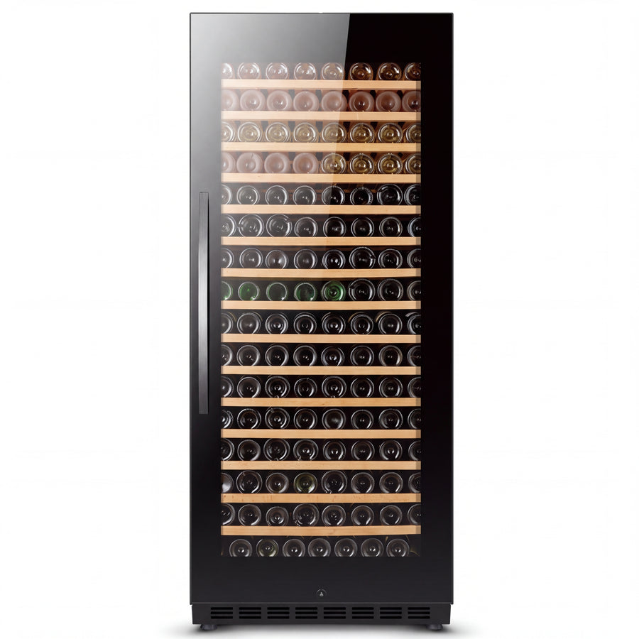 BALANS JC-608WS black single-zone wine refrigerator front view