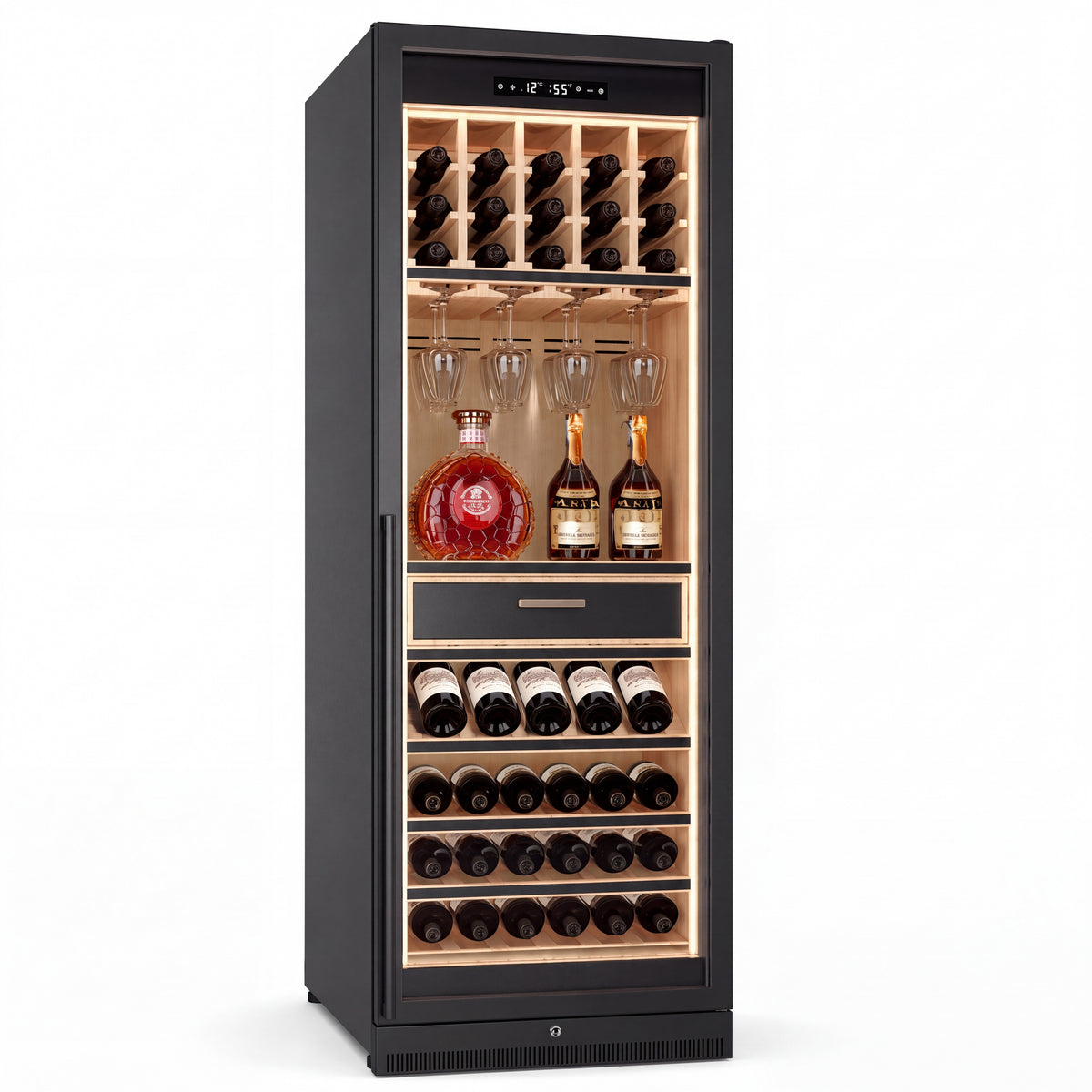 BALANS JC-618 black 380L single-zone wine cooler