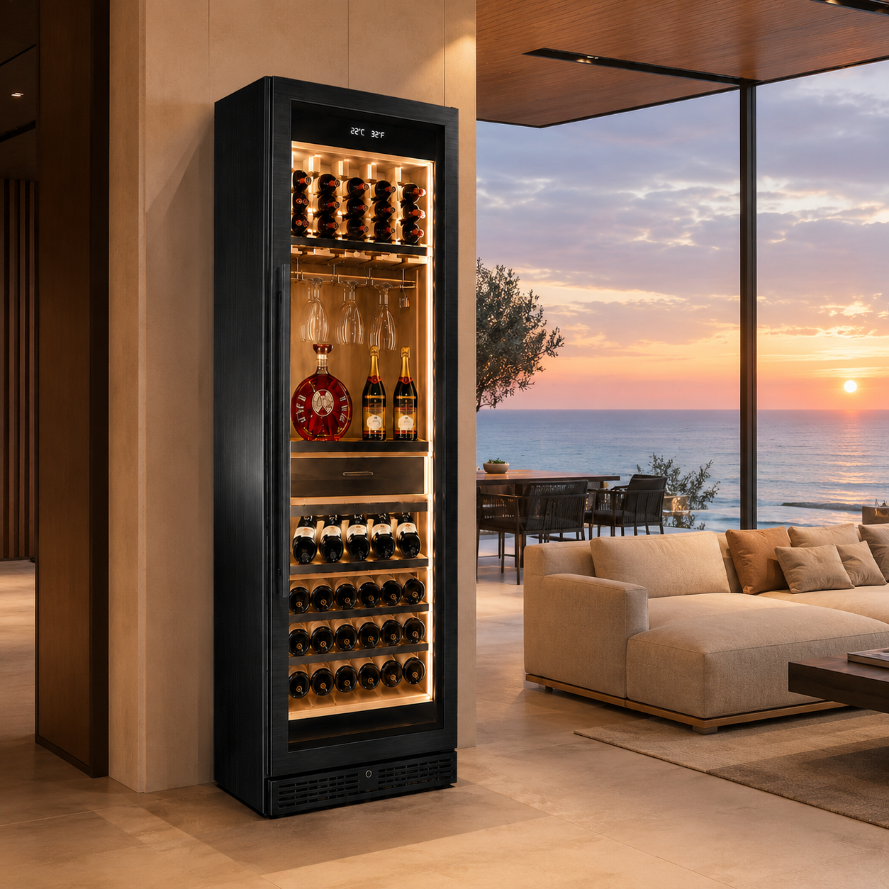 BALANS JC-618 Luxury Dual Zone Wine Cooler | 550L  Compressor Wine Cabinet