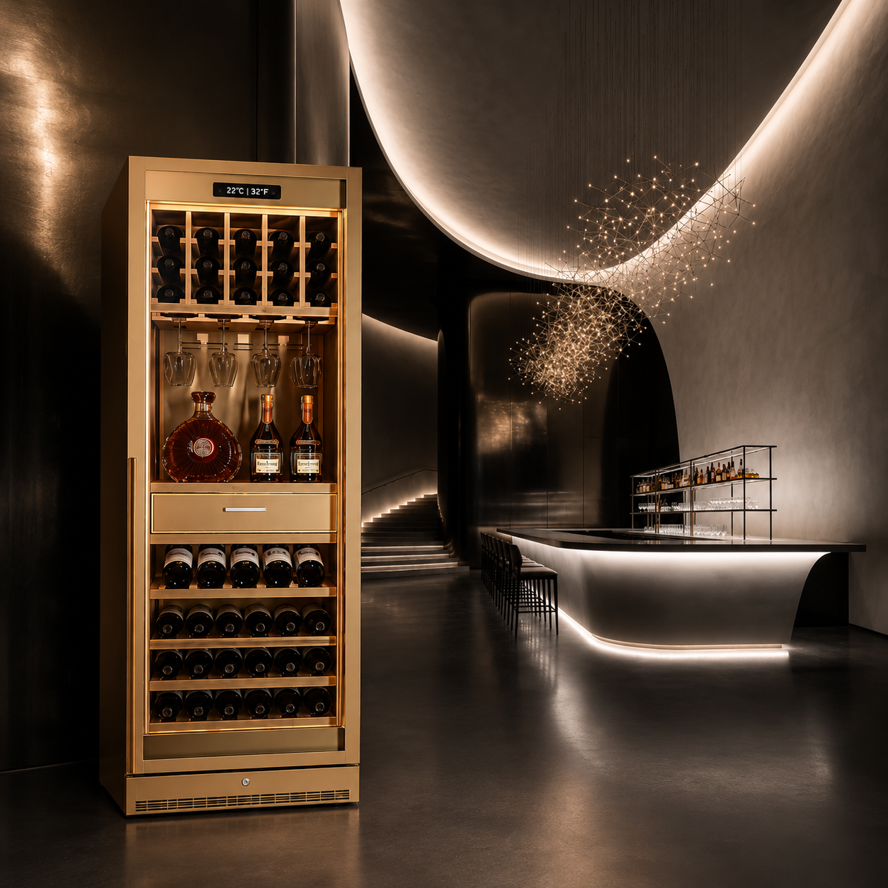 BALANS JC-618 Luxury Dual Zone Wine Cooler | 550L  Compressor Wine Cabinet