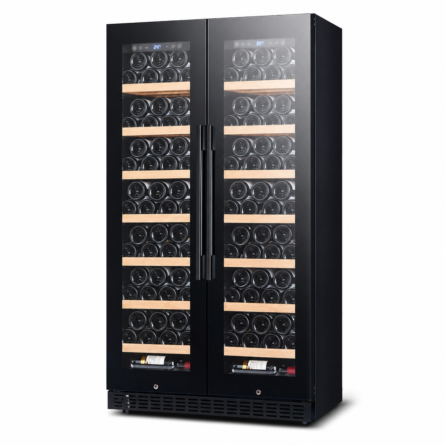 BALANS JC-635WD Dual Zone Wine Cooler | 300L 106 Bottle Double Door Wine Cabinet