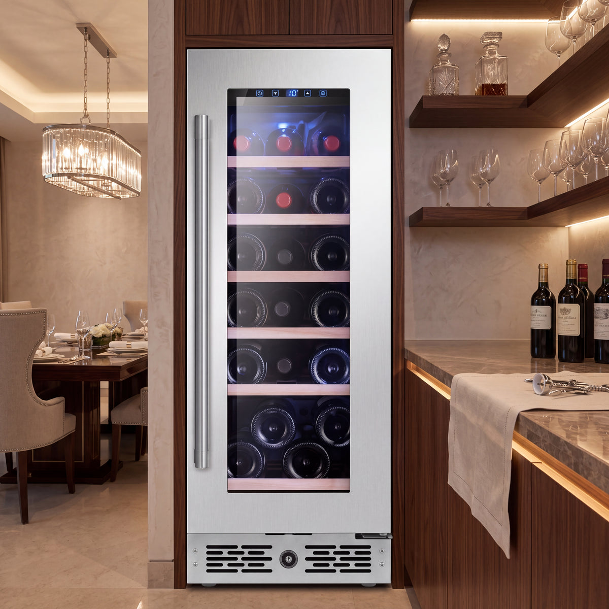 BALANS JC-68WS 68L 20 bottle wine cooler front view
