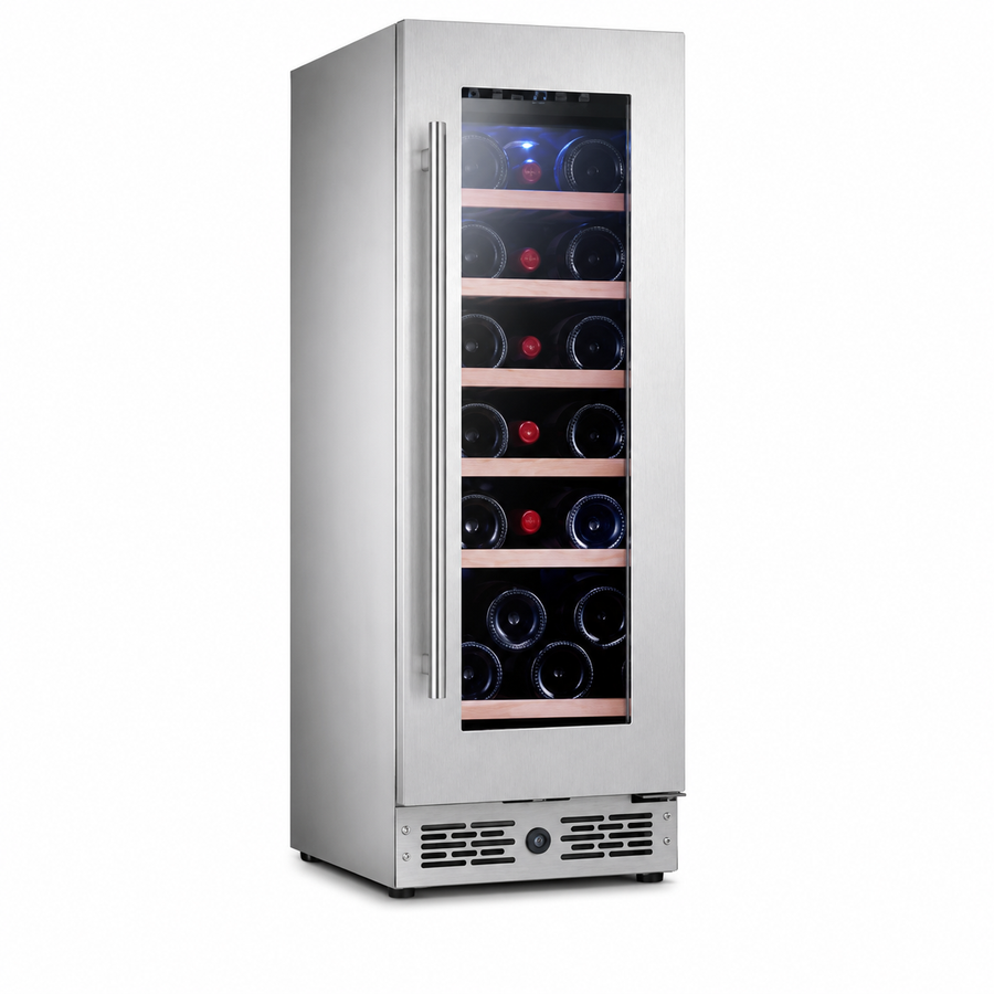 BALANS JC-68WS Built-In Wine Cooler Refrigerator 68L 20 Bottles Stainless Steel Compressor Cooling