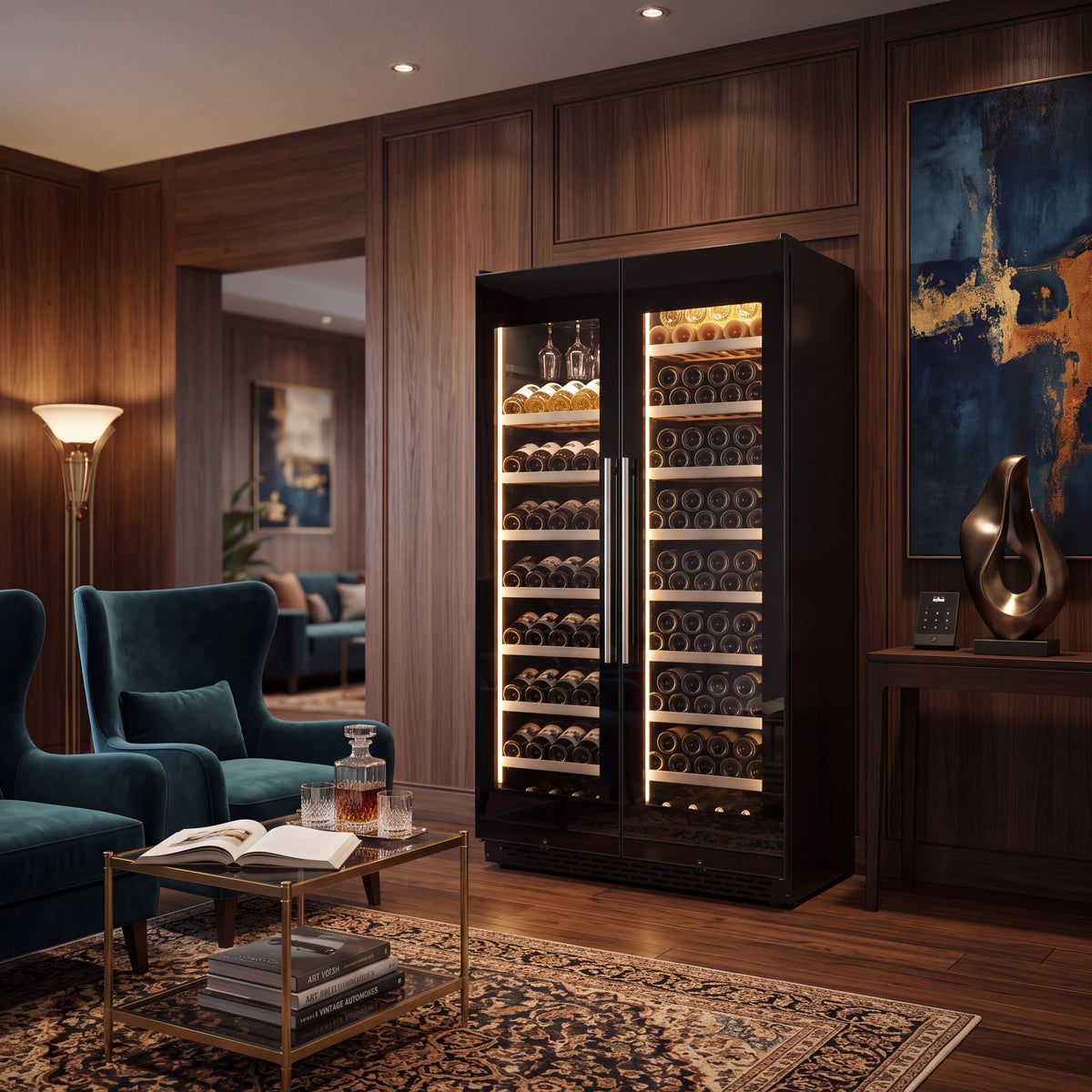 BALANS JC-735WD black stainless steel wine cooler