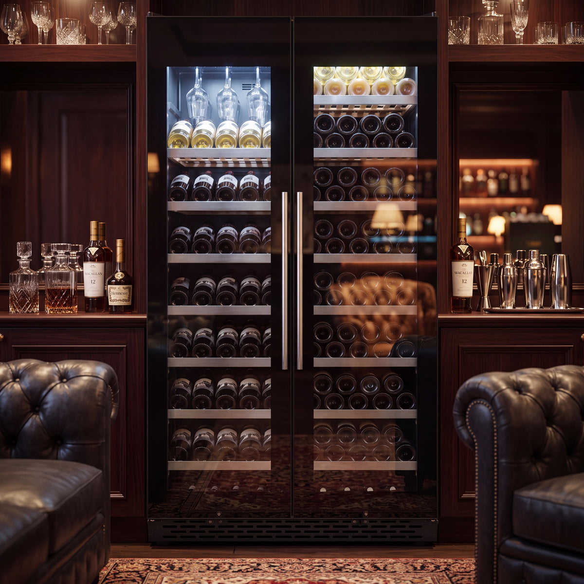 BALANS JC-735WD 760L dual-zone wine cooler front view