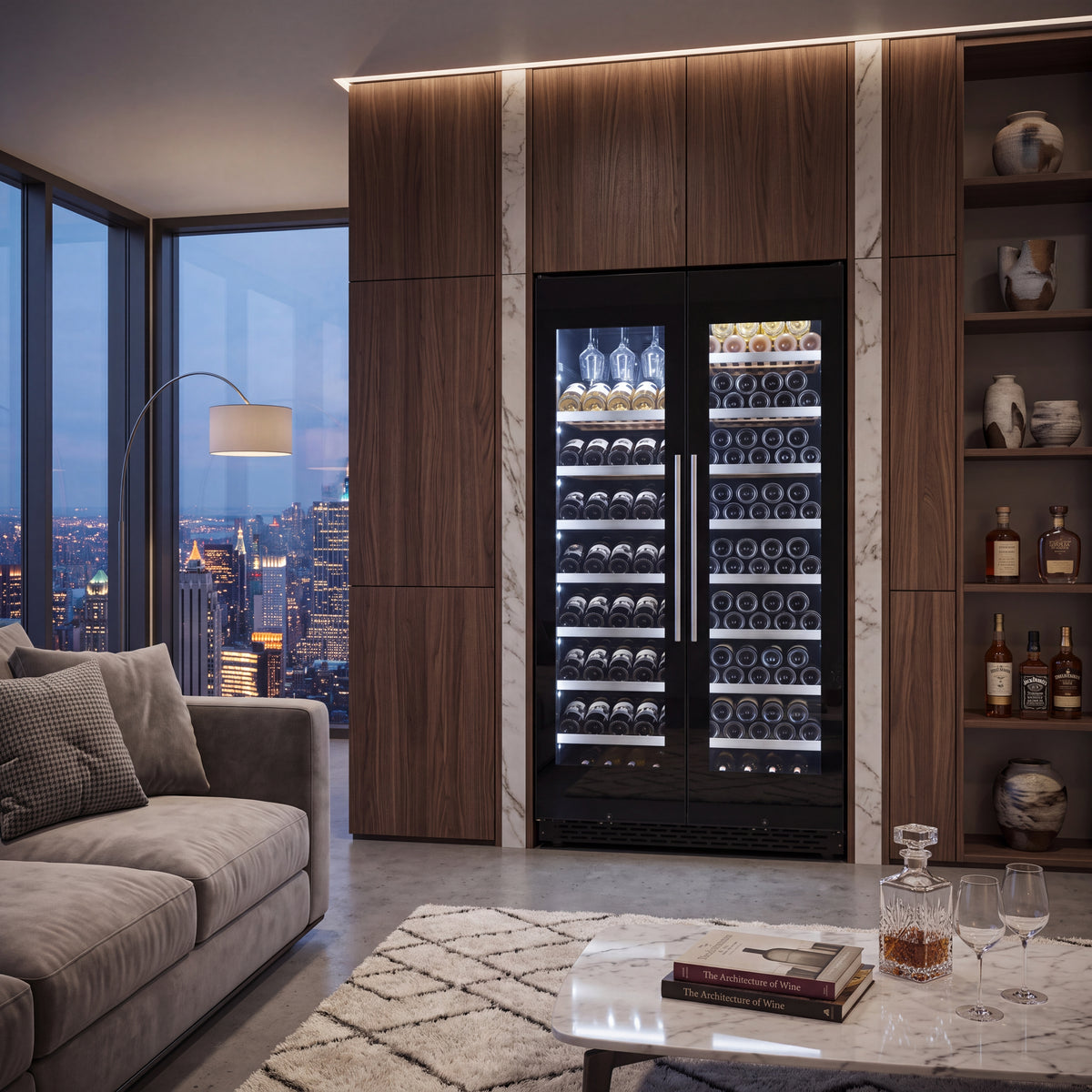BALANS JC-735WD large wine collection display cabinet
