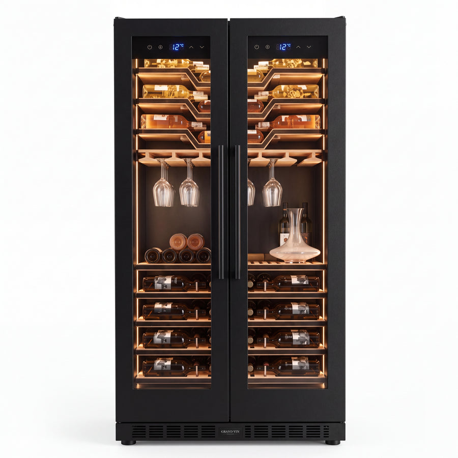 BALANS JC-735WSA 870L double-door wine refrigerator front view