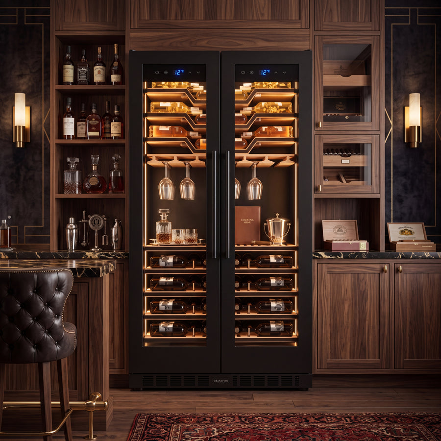 BALANS JC-735WSA 870L Wine Cooler | 341-Bottle Double Door Refrigerator