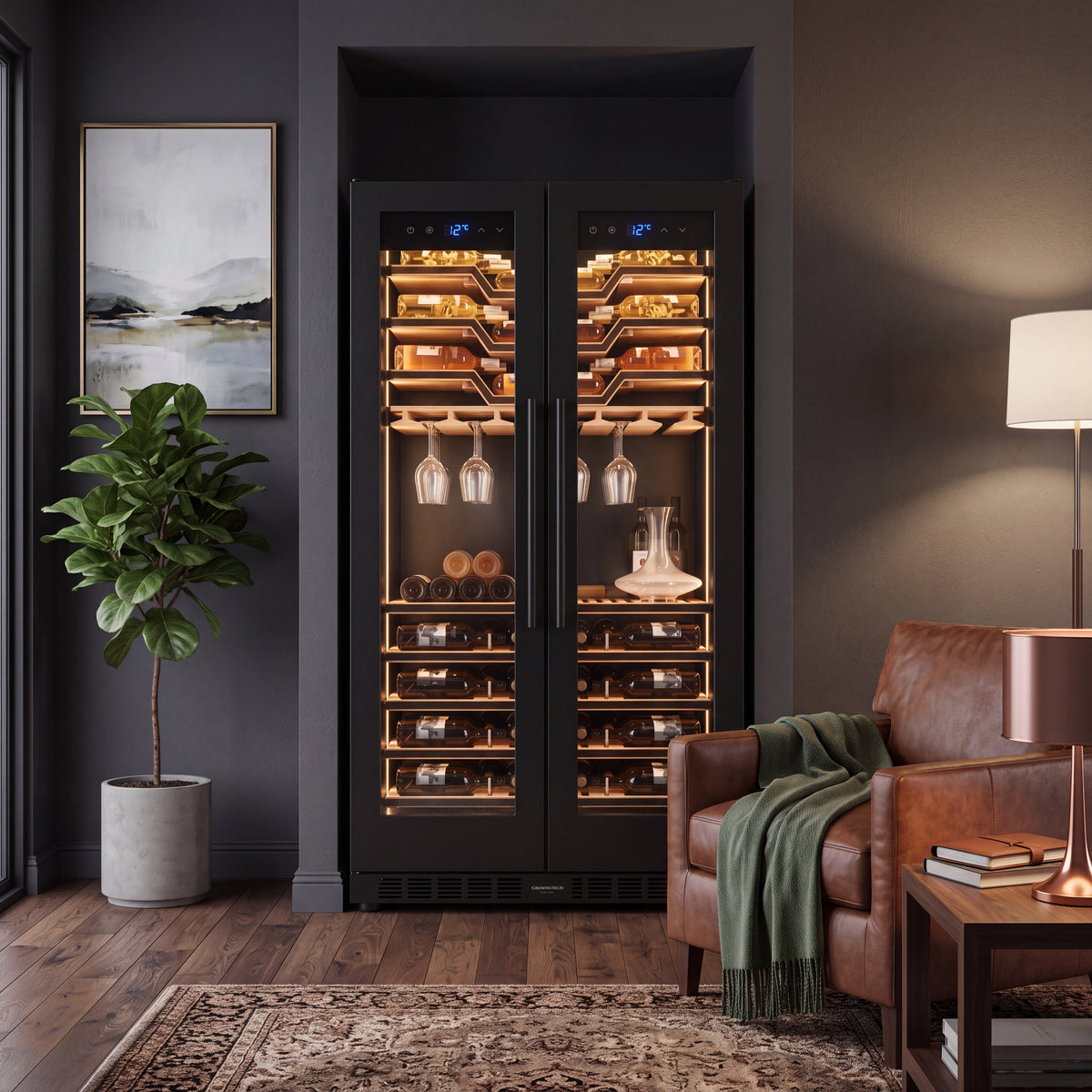 BALANS JC-735WSA black stainless steel wine cooler