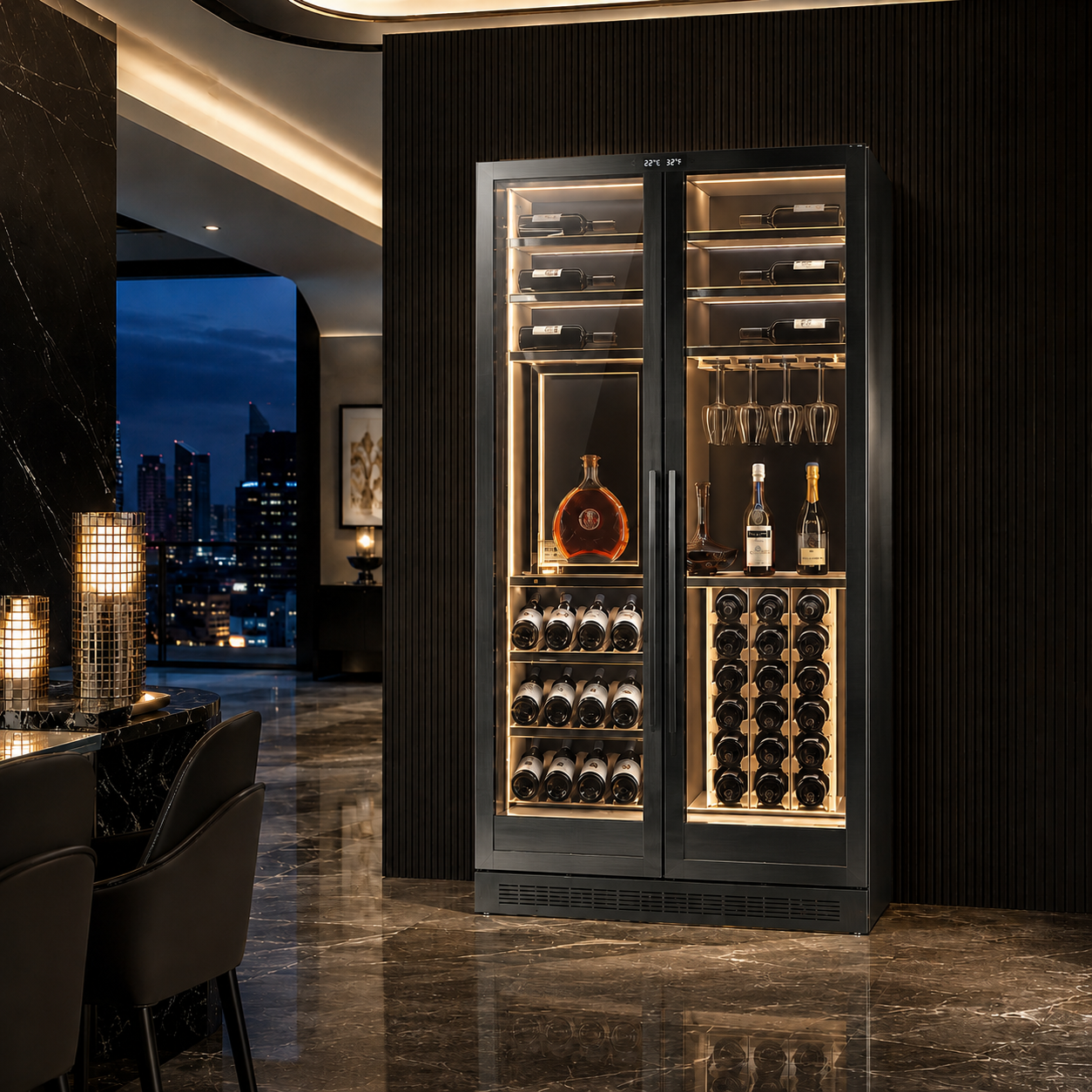 BALANS JC-808 Luxury Wine Storage Cabinet | 550L Double Door Wine Refrigerator