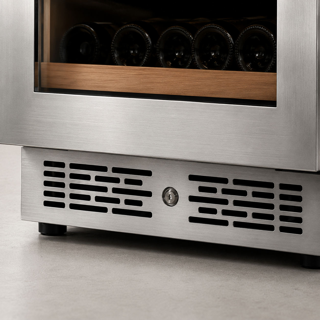 BALANS JC-96WS Premium  Stainless Steel Wine Cooler Refrigerator 23 Bottles Built-In Storage