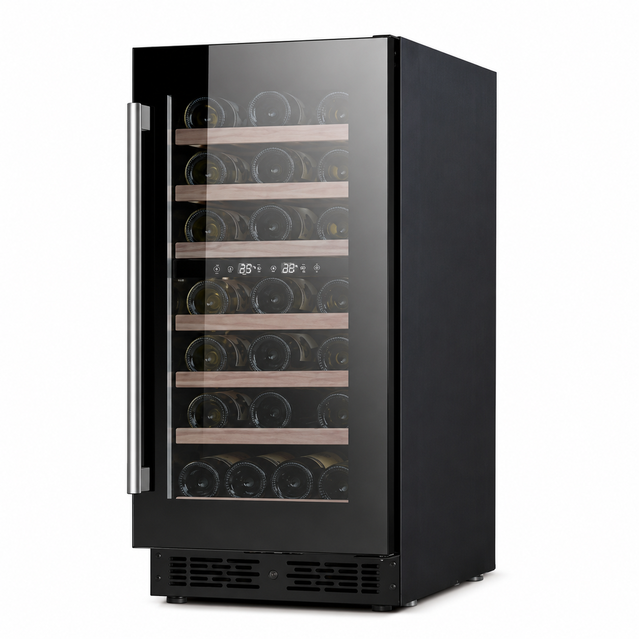 BALANS JC-96WD Premium  Stainless Steel Dual-Zone Wine Cooler Refrigerator 23 Bottles Built-In Storage
