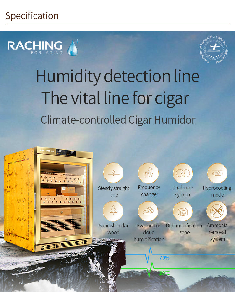 Raching MON800 Humidor Climate Control Cabinet with Ammonia Removal