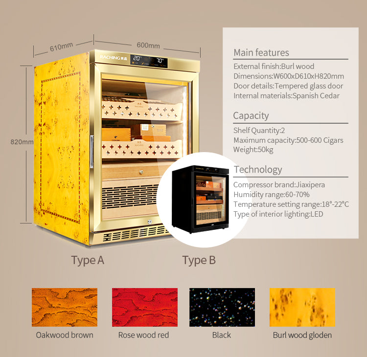 Raching MON800 Humidor Climate Control Cabinet with Ammonia Removal