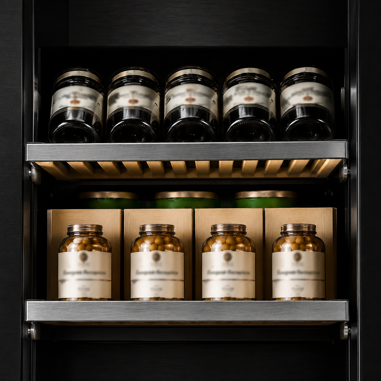 BALANS BJ-325WS 325L Black Stainless Steel Beverage Cooler | Built-In Drink Refrigerator