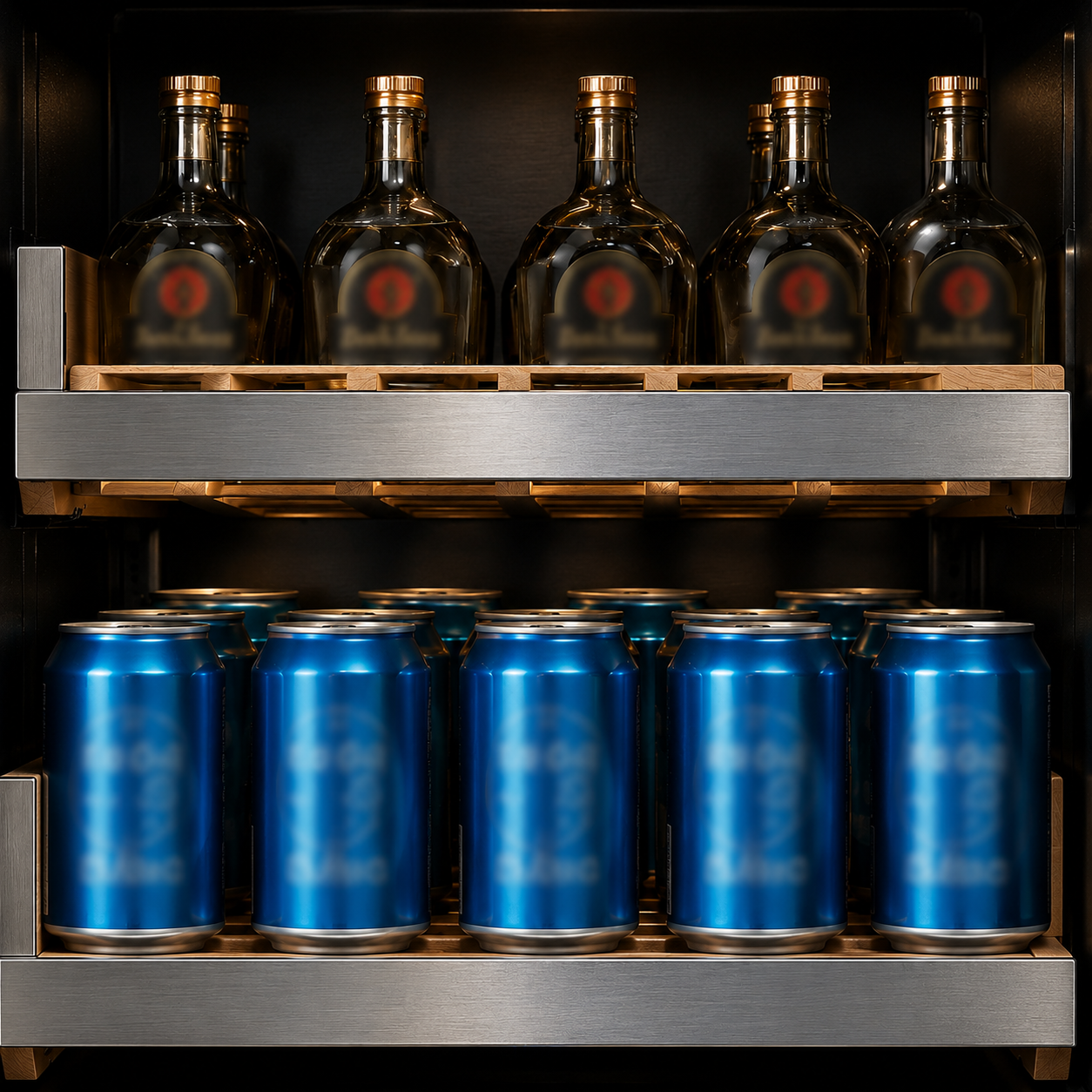 BALANS BJ-435WD Dual Zone Wine & Beverage Cooler | 338L Black Stainless Steel Cabinet