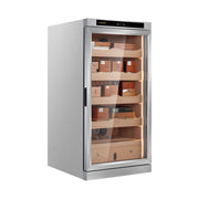 Raching W23A Silver Stainless Steel Electronic Cigar Humidor 4 Shelves for 1000pcs Cigars Storage
