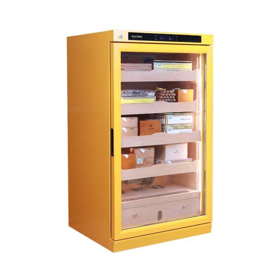 Raching W23A Silver Stainless Steel Electronic Cigar Humidor 4 Shelves for 1000pcs Cigars Storage