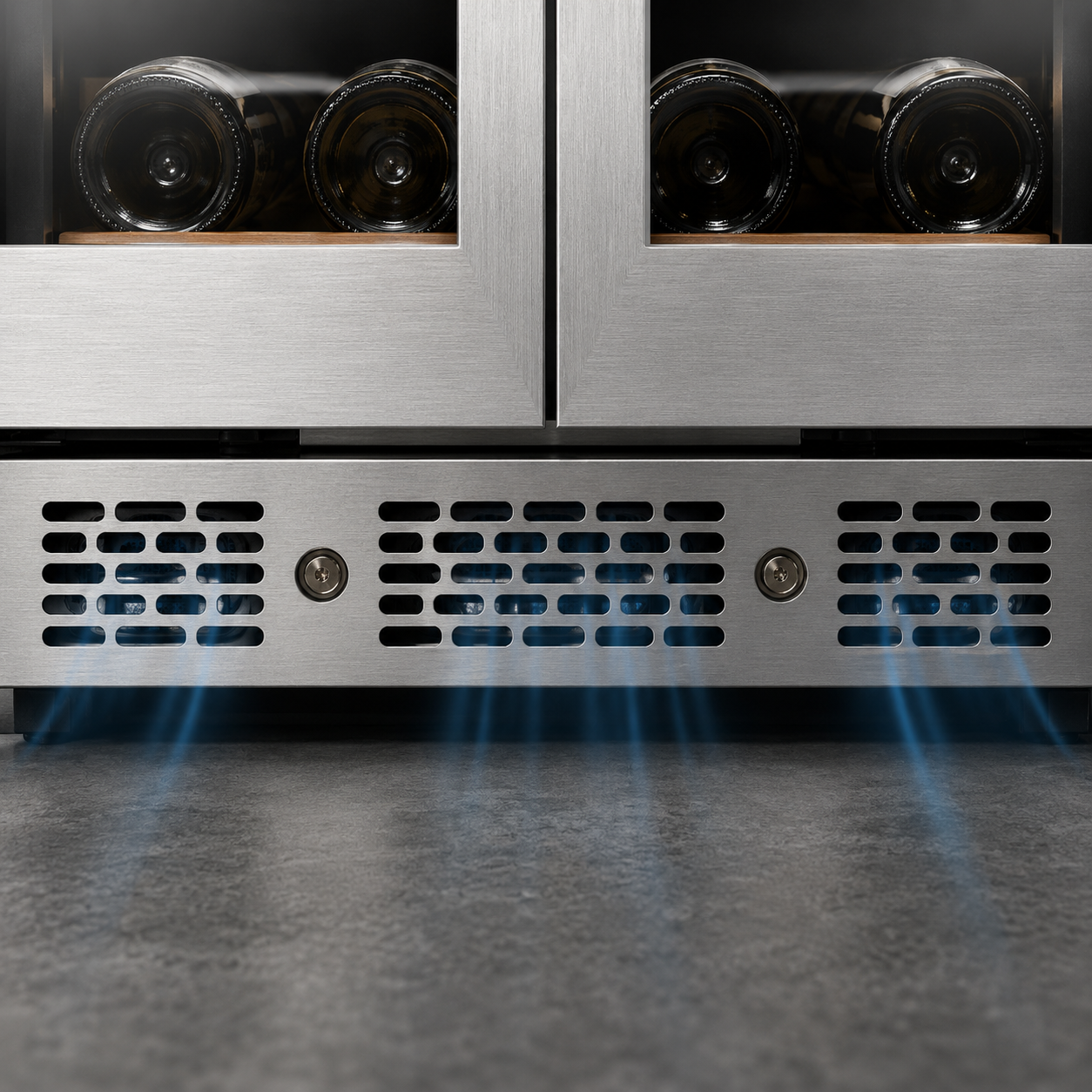 BALANS BJ-110WD Premium Built-In Wine & Beverage Cooler with Dual-Zone Temperature Control and Compressor Cooling