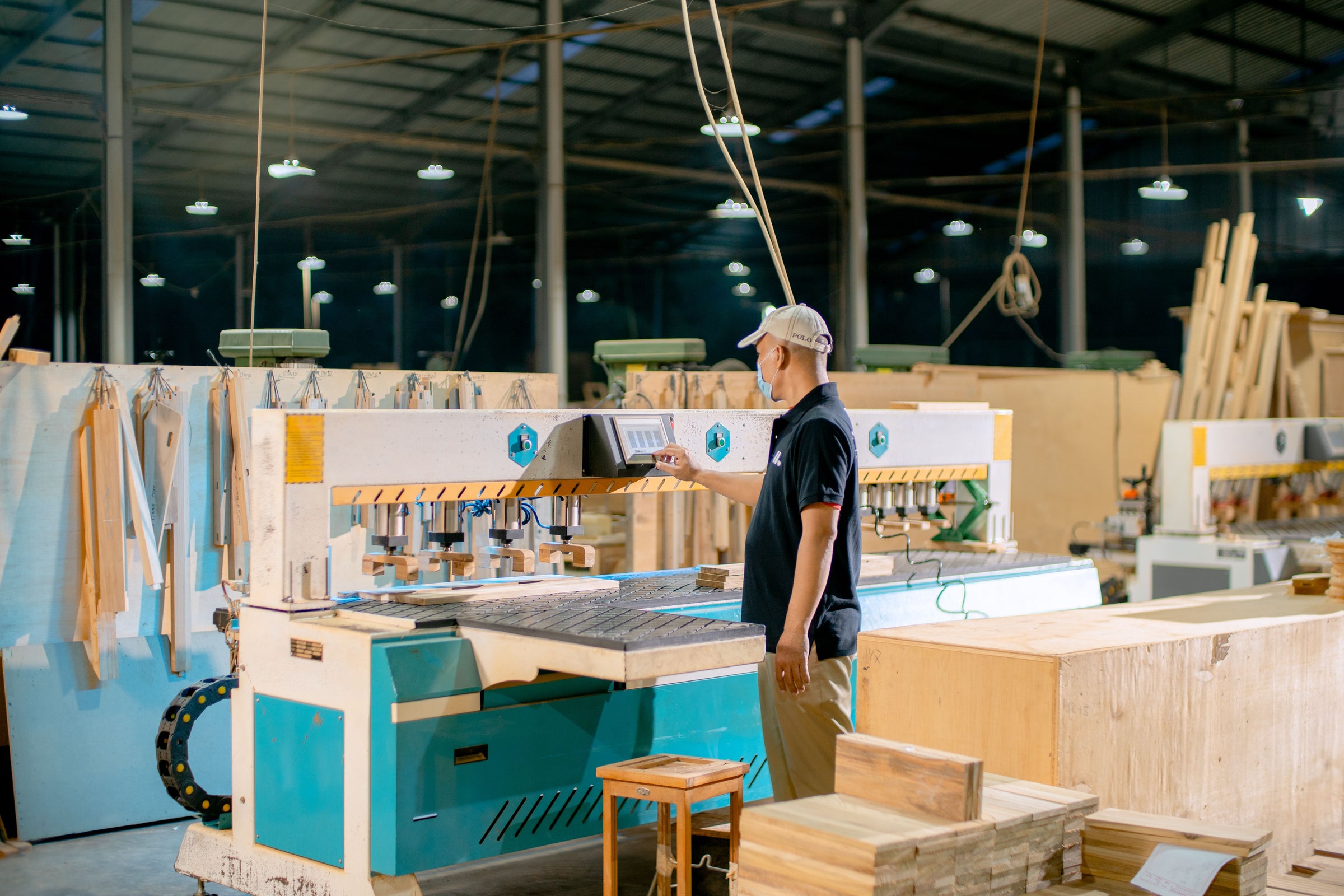 Wood cabinet workshop and CNC craftsmanship